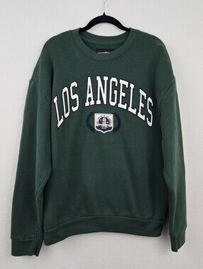 Hollister Green Relaxed Fit Los Angeles Crewneck